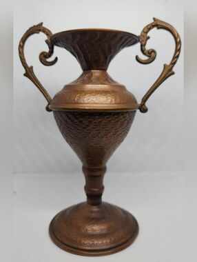 Vntg Copper Amphora Vessel Italy
